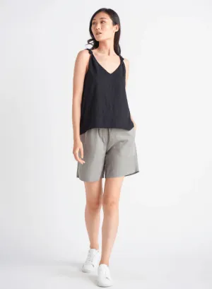 Black Tape Long Line Pull On Short
