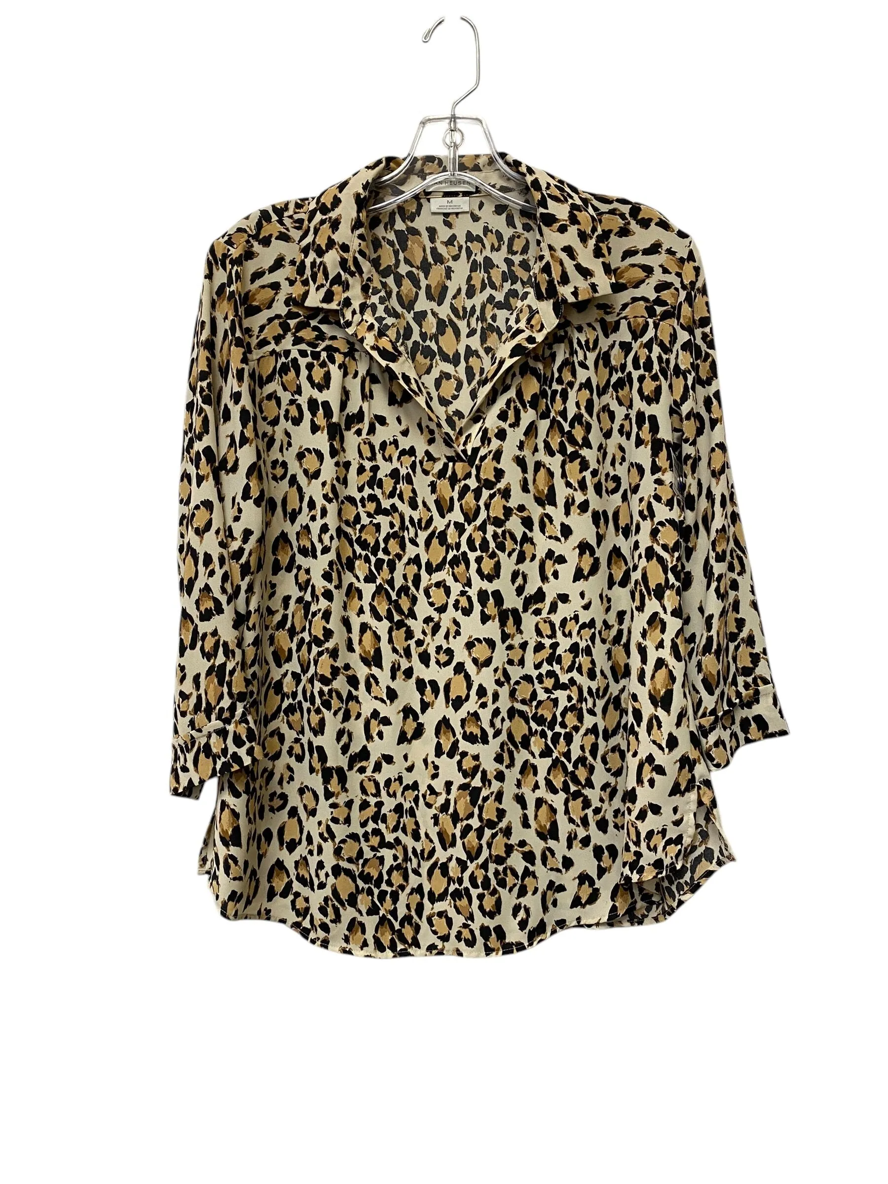 Blouse 3/4 Sleeve By Van Heusen  Size: M