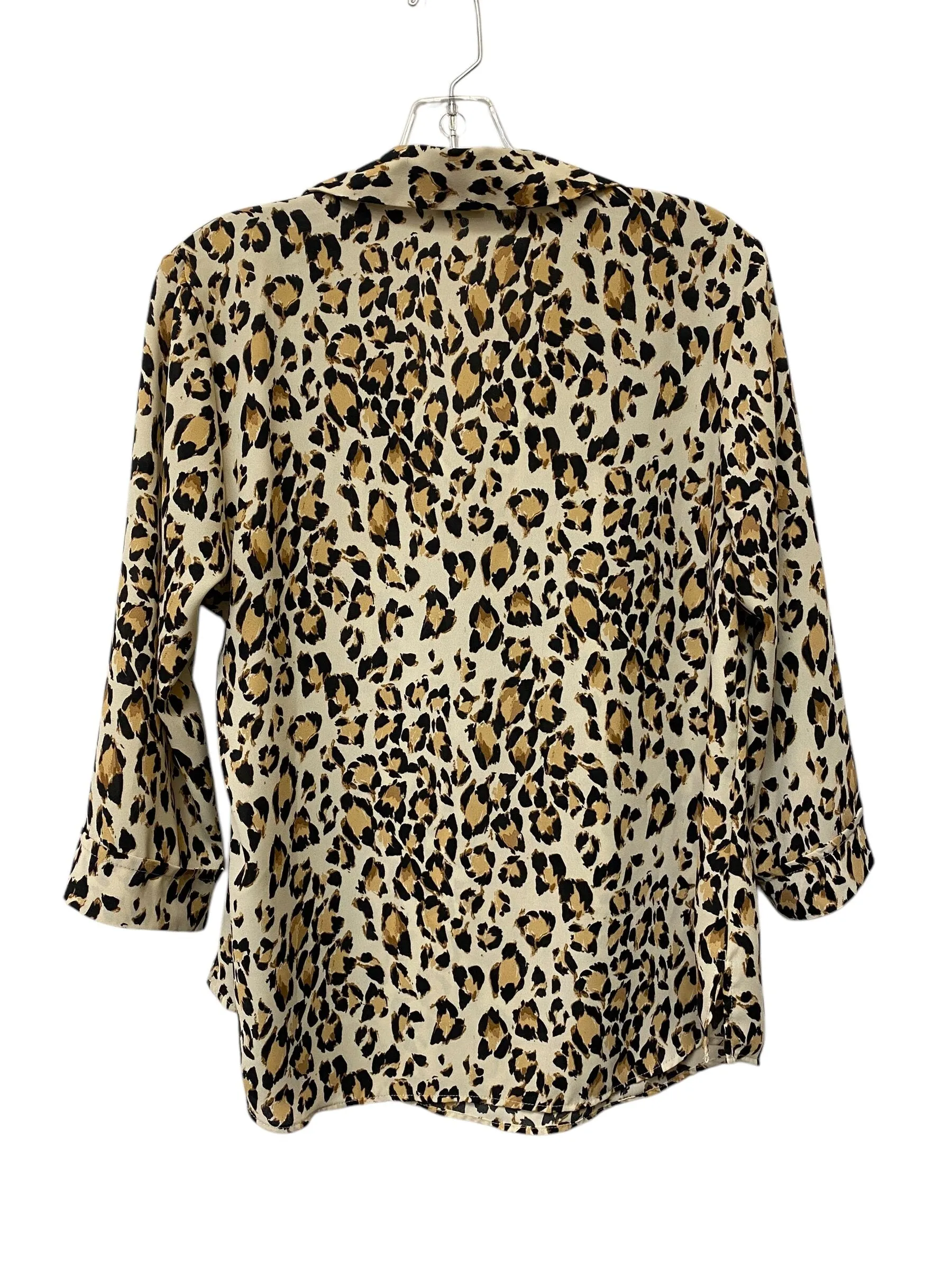 Blouse 3/4 Sleeve By Van Heusen  Size: M