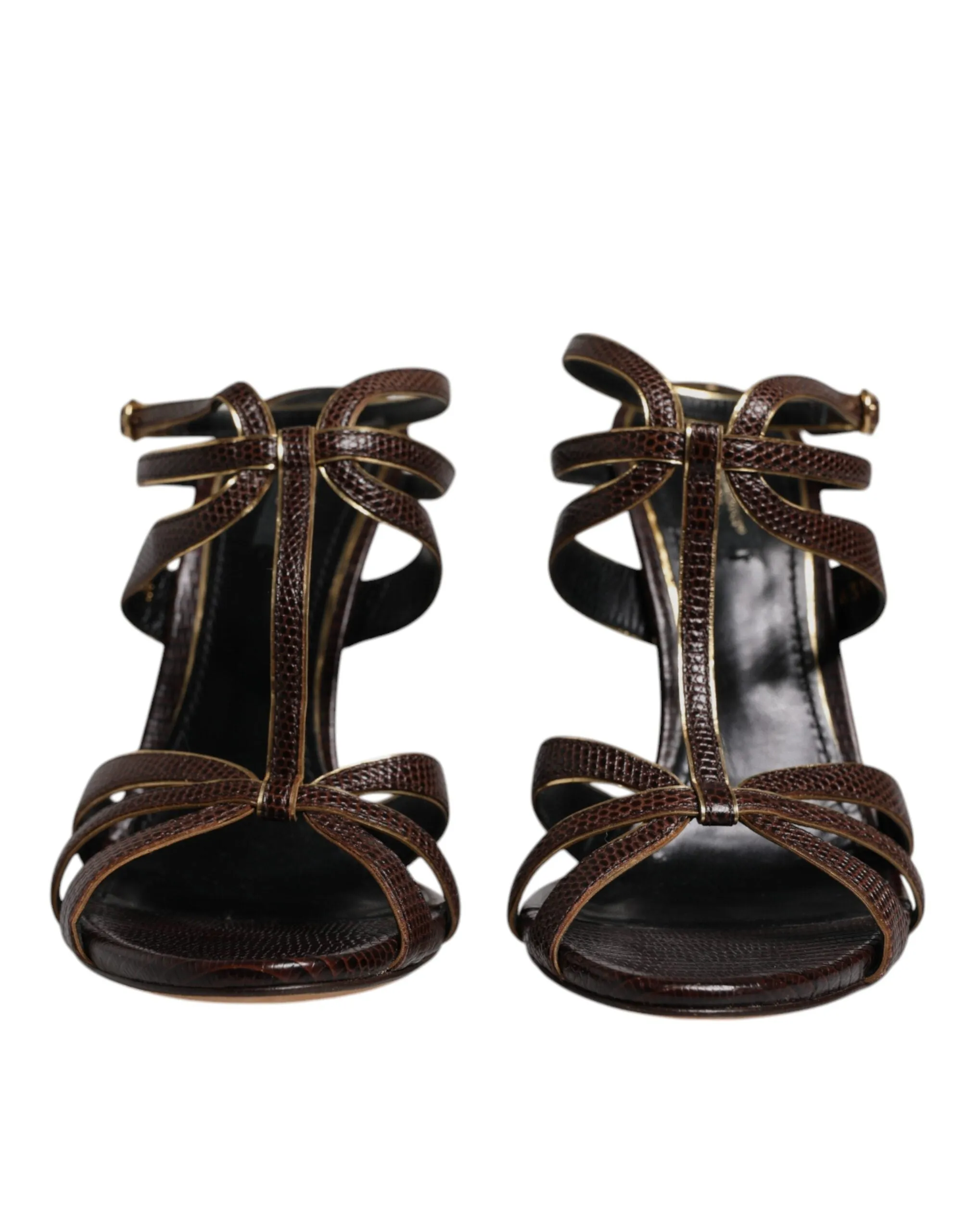 Bordeaux Ankle Strap Heels Sandals Shoes