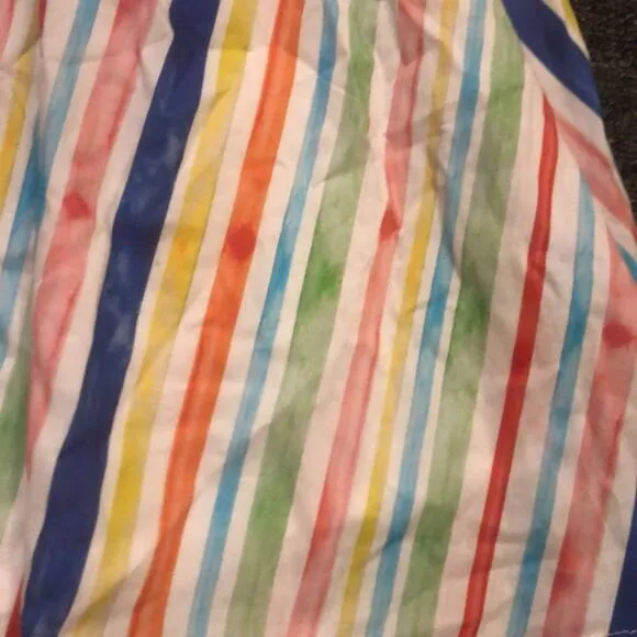 Brooke Wright Women's 10 Rainbow Striped Colorful A Line Lottie  Belt Skirt NWOT