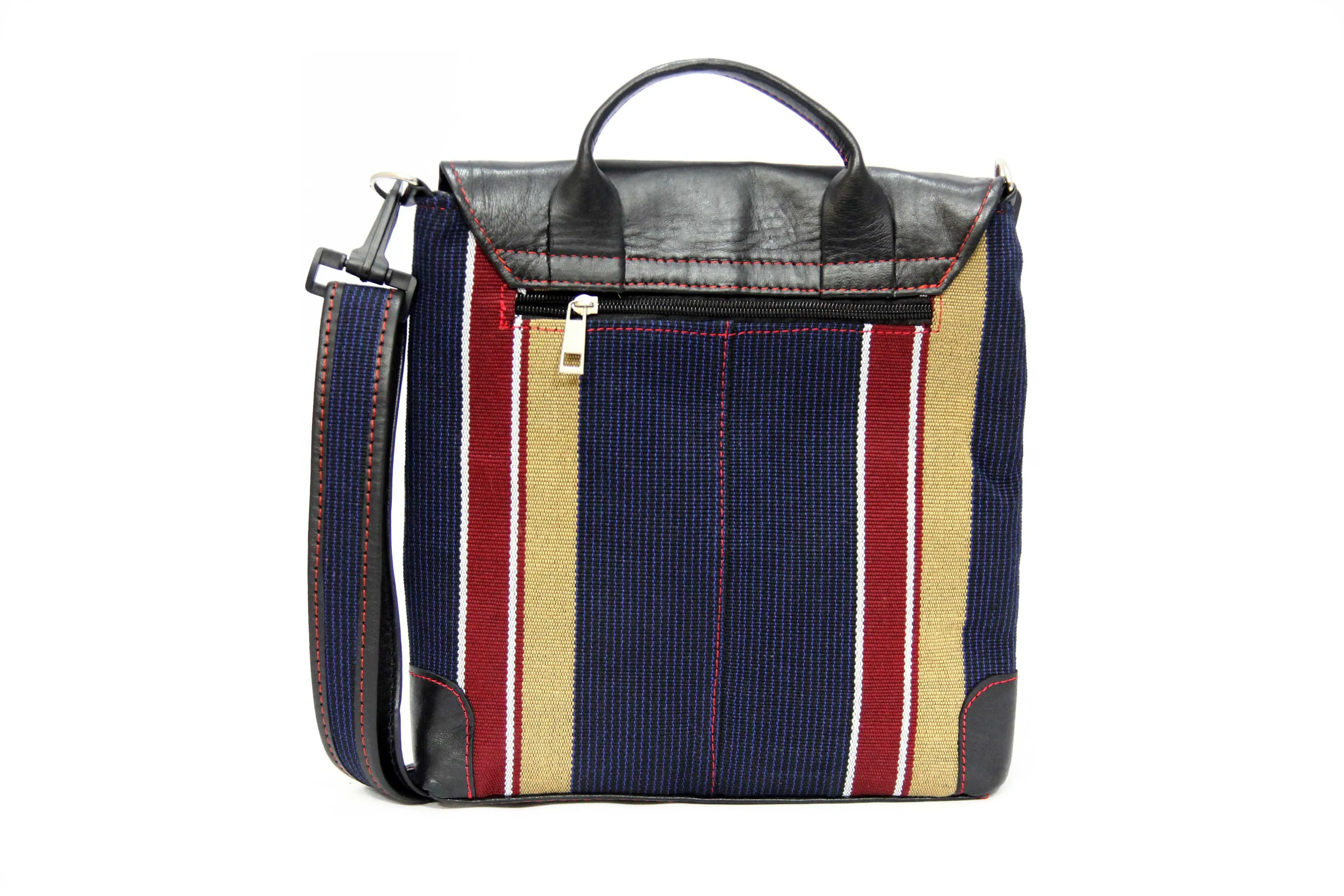 Brownred Crossbody Aso Oke Bag