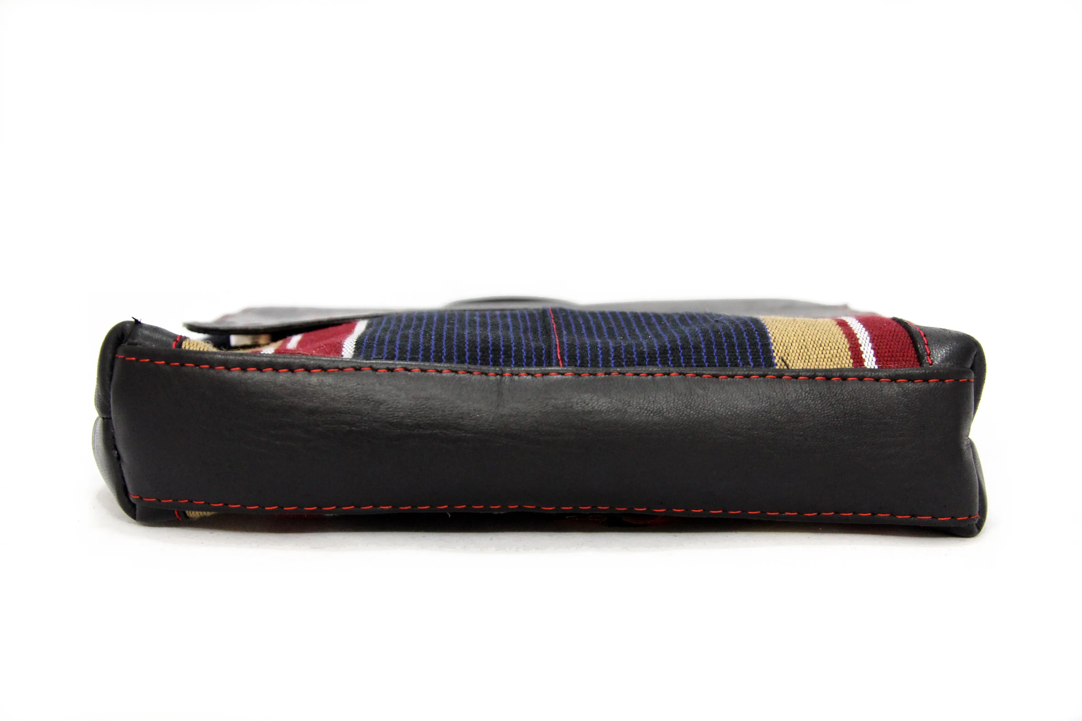 Brownred Crossbody Aso Oke Bag