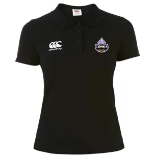 Capitals Rugby NC Canterbury Women's Black Waimak Rugby Polo