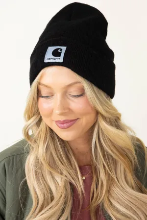 Carhartt Knit Satin Lined Beanie for Women in Black | 106425-BLK
