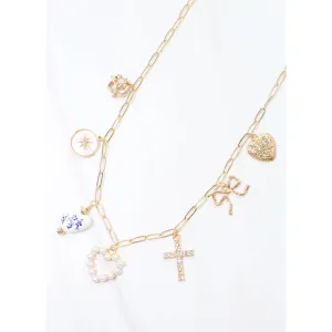 Caroline Hill - Mario Charm Necklace Gold