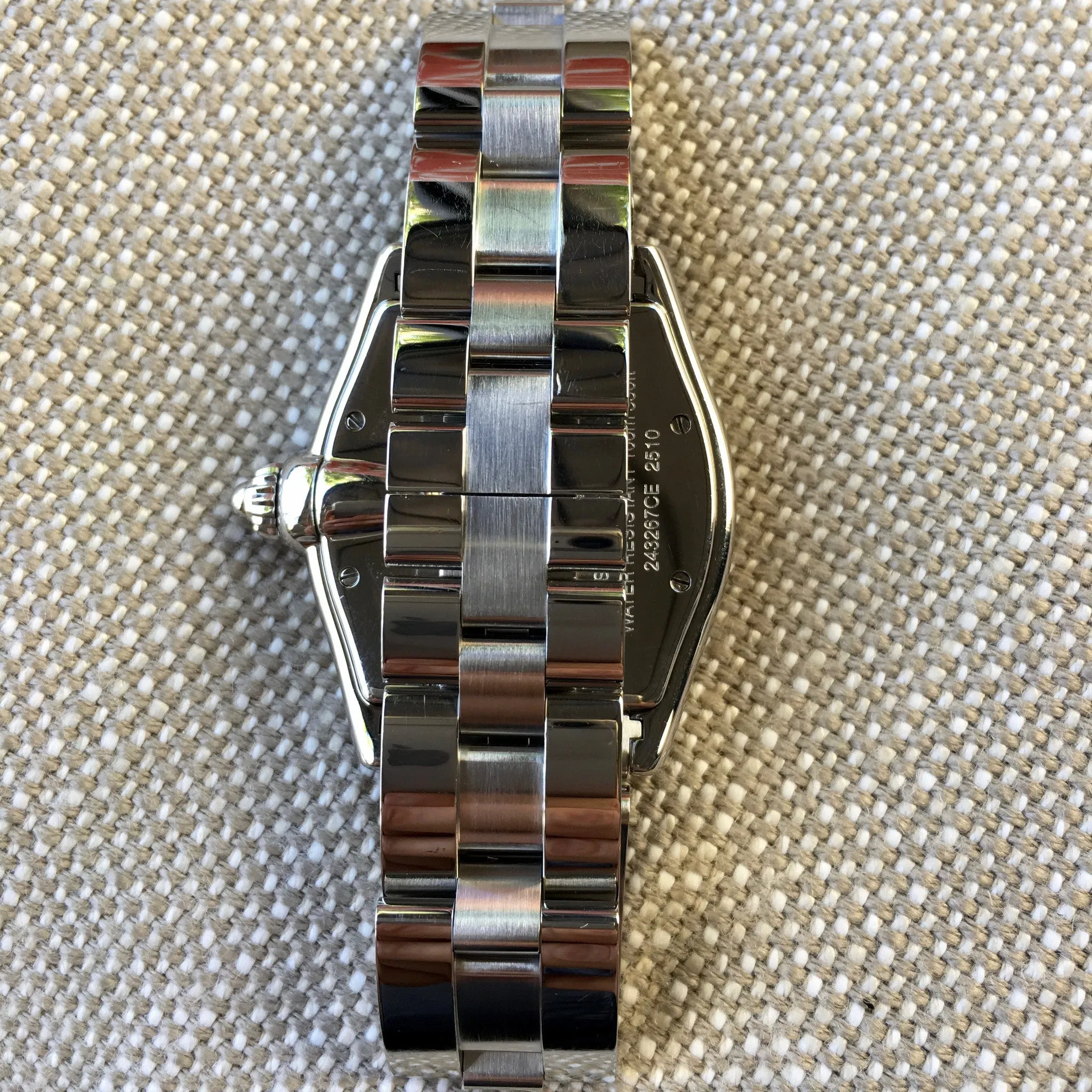Cartier Roadster XL 2510 Steel Roman Large Size Black Automatic Watch