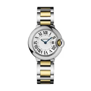 Cartier W69007Z3  Small 28mm Ballon Bleu Still & Yellow Gold