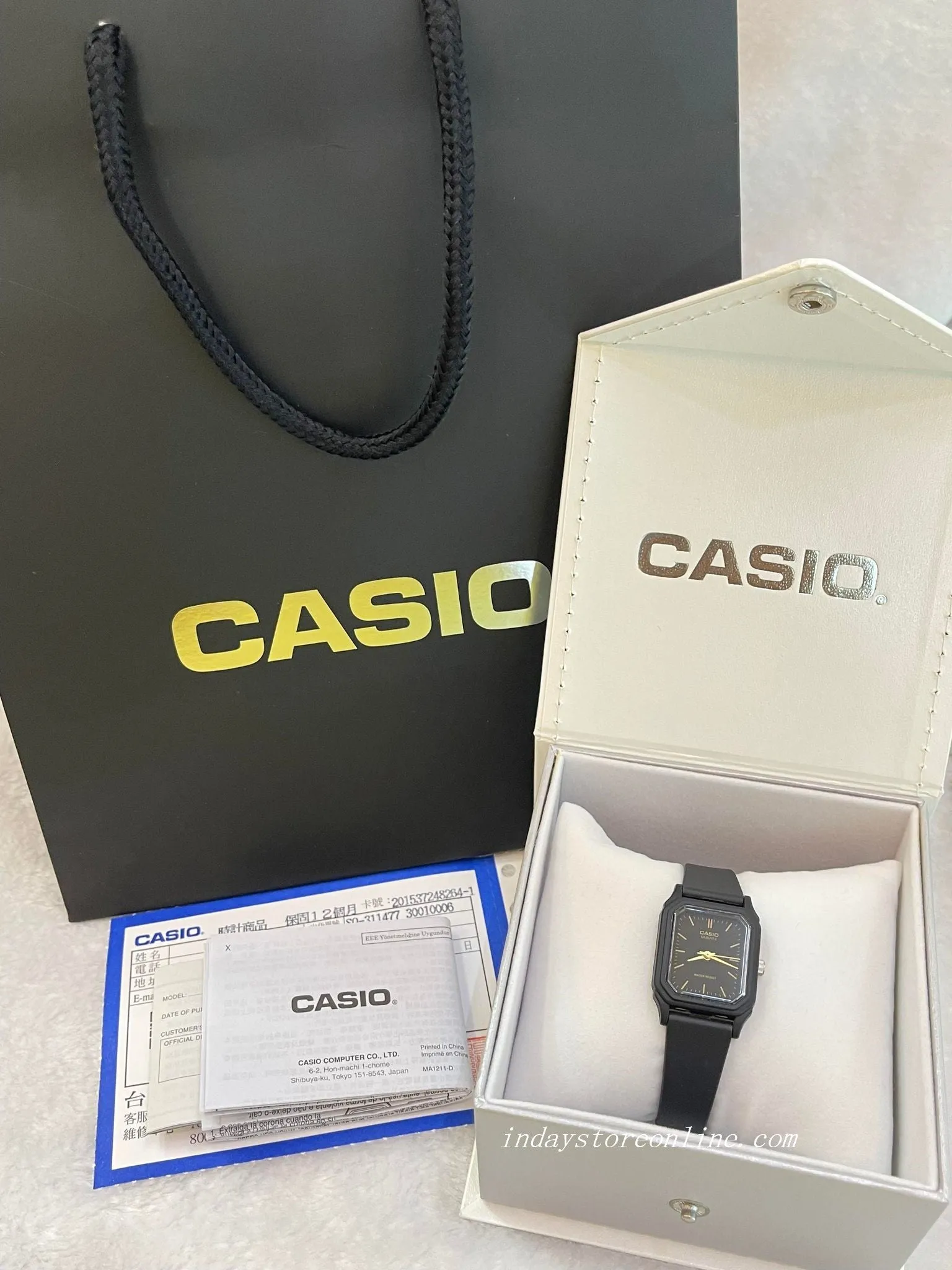 Casio Analog Women's Watch LQ-142-1E Analog Resin Band Water Resistant Resin Glass