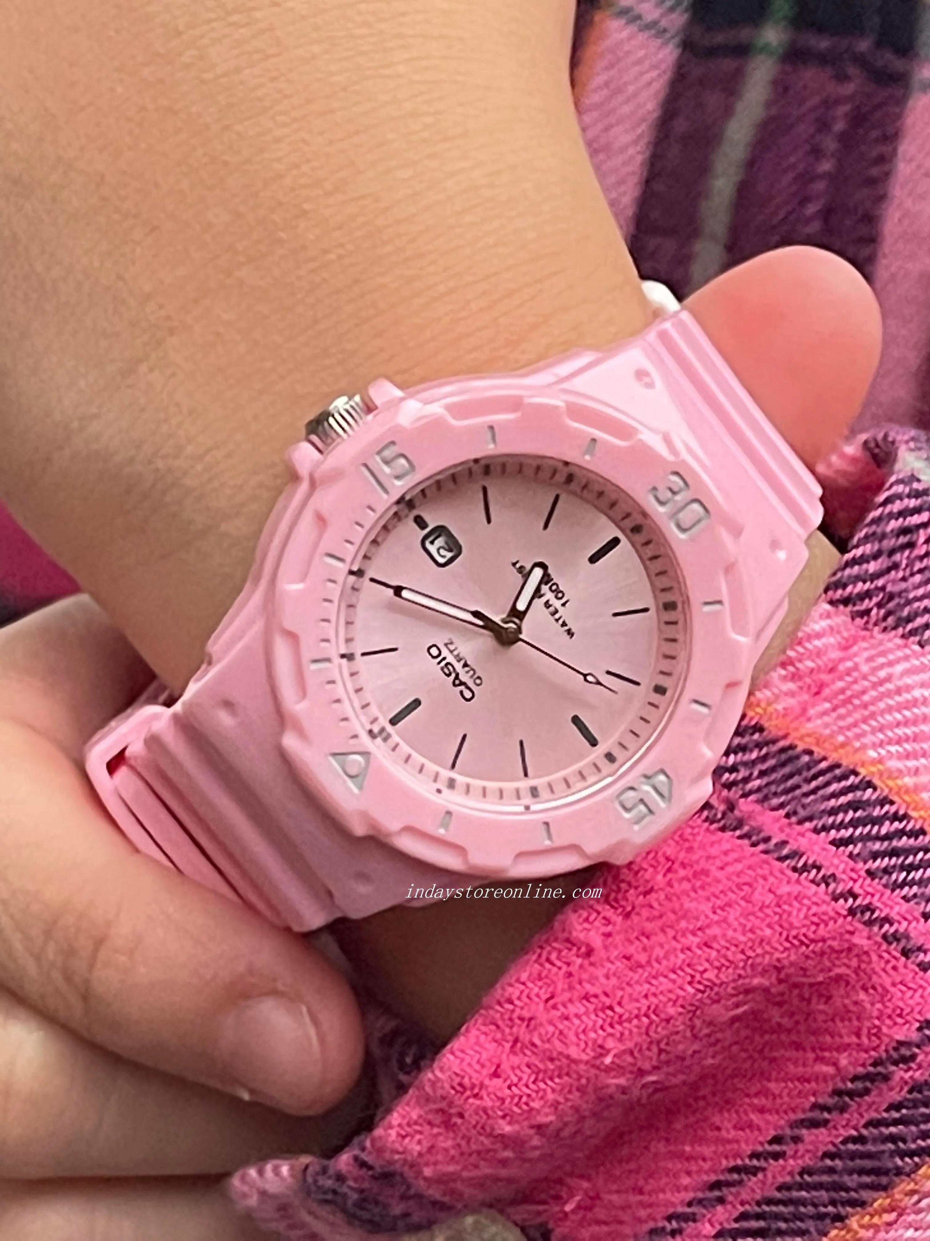 Casio Analog Women's Watch LRW-200H-4E4V Analog Resin Band Water Resistant Resin Glass