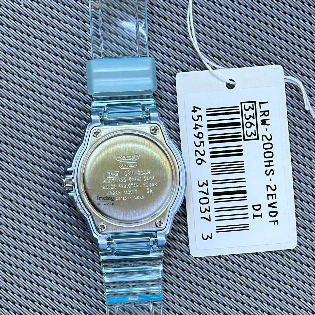 Casio Analog Women's Watch LRW-200HS-2E Resin Band Resin Glass Transparent Strap
