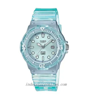 Casio Analog Women's Watch LRW-200HS-2E Resin Band Resin Glass Transparent Strap
