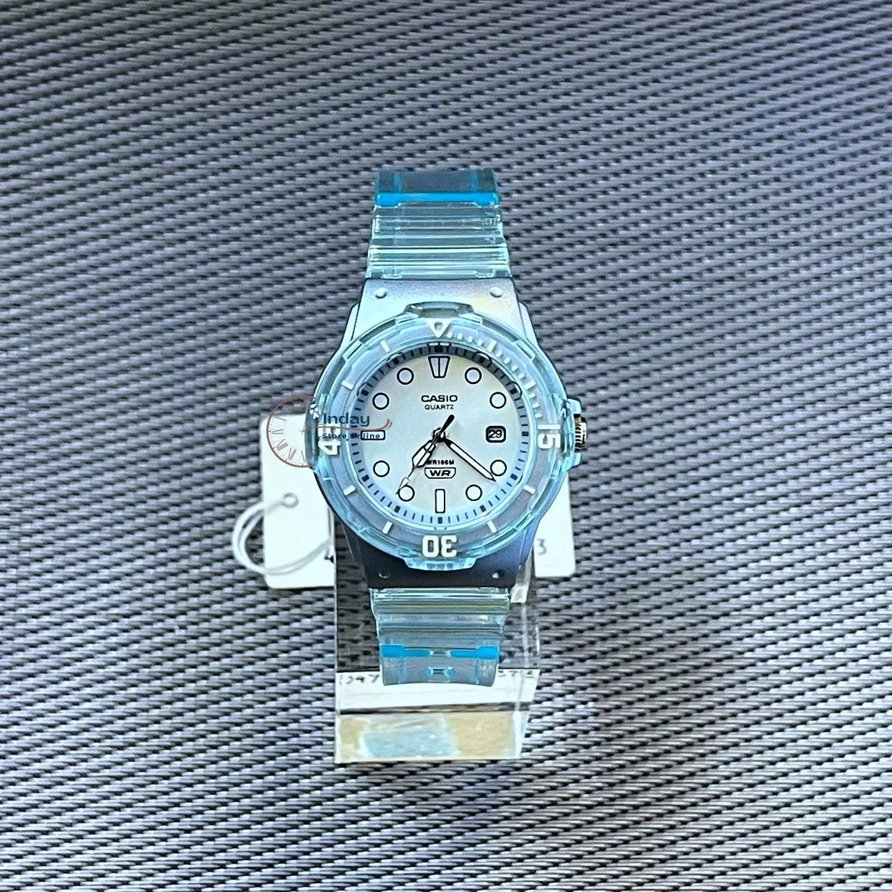 Casio Analog Women's Watch LRW-200HS-2E Resin Band Resin Glass Transparent Strap