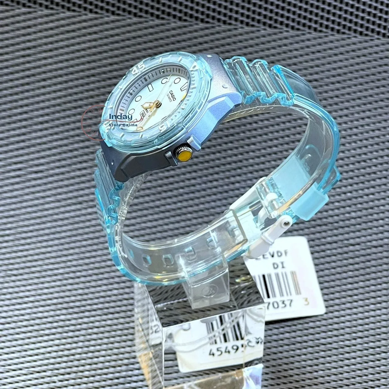 Casio Analog Women's Watch LRW-200HS-2E Resin Band Resin Glass Transparent Strap