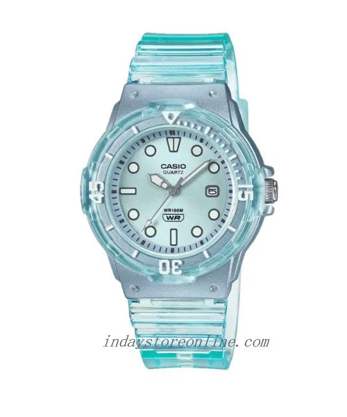 Casio Analog Women's Watch LRW-200HS-2E Resin Band Resin Glass Transparent Strap