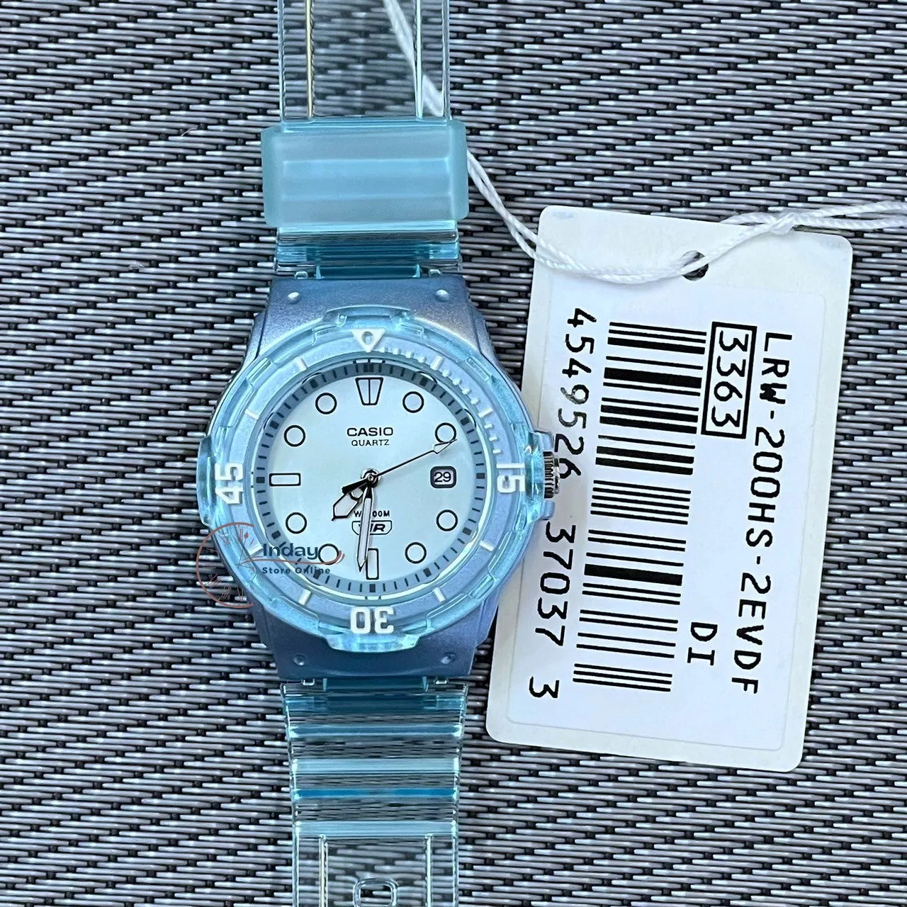 Casio Analog Women's Watch LRW-200HS-2E Resin Band Resin Glass Transparent Strap