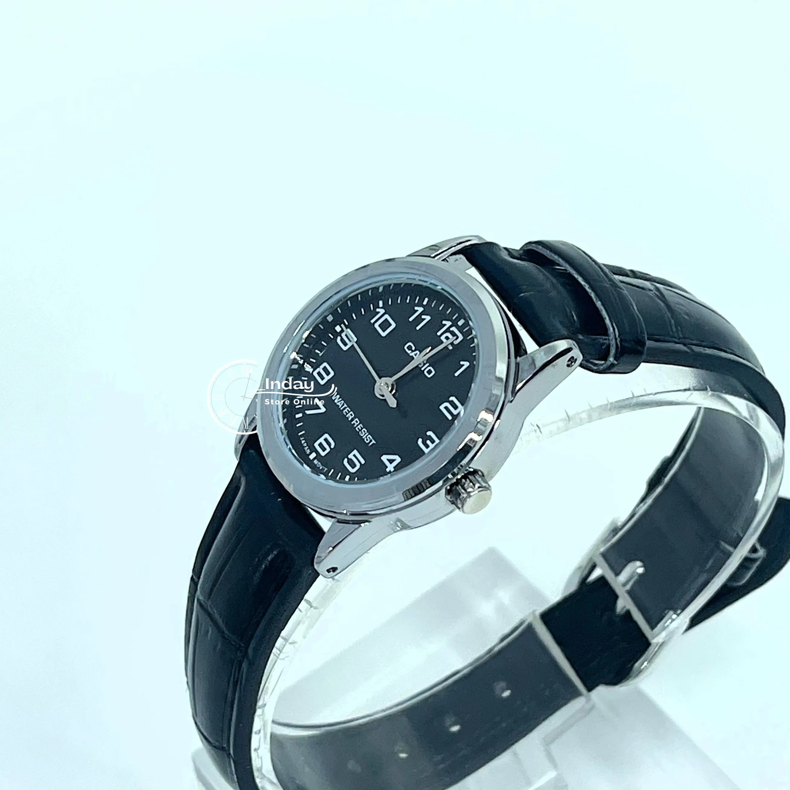 Casio Standard Women's Watch LTP-V001L-1B  Black Leather Strap