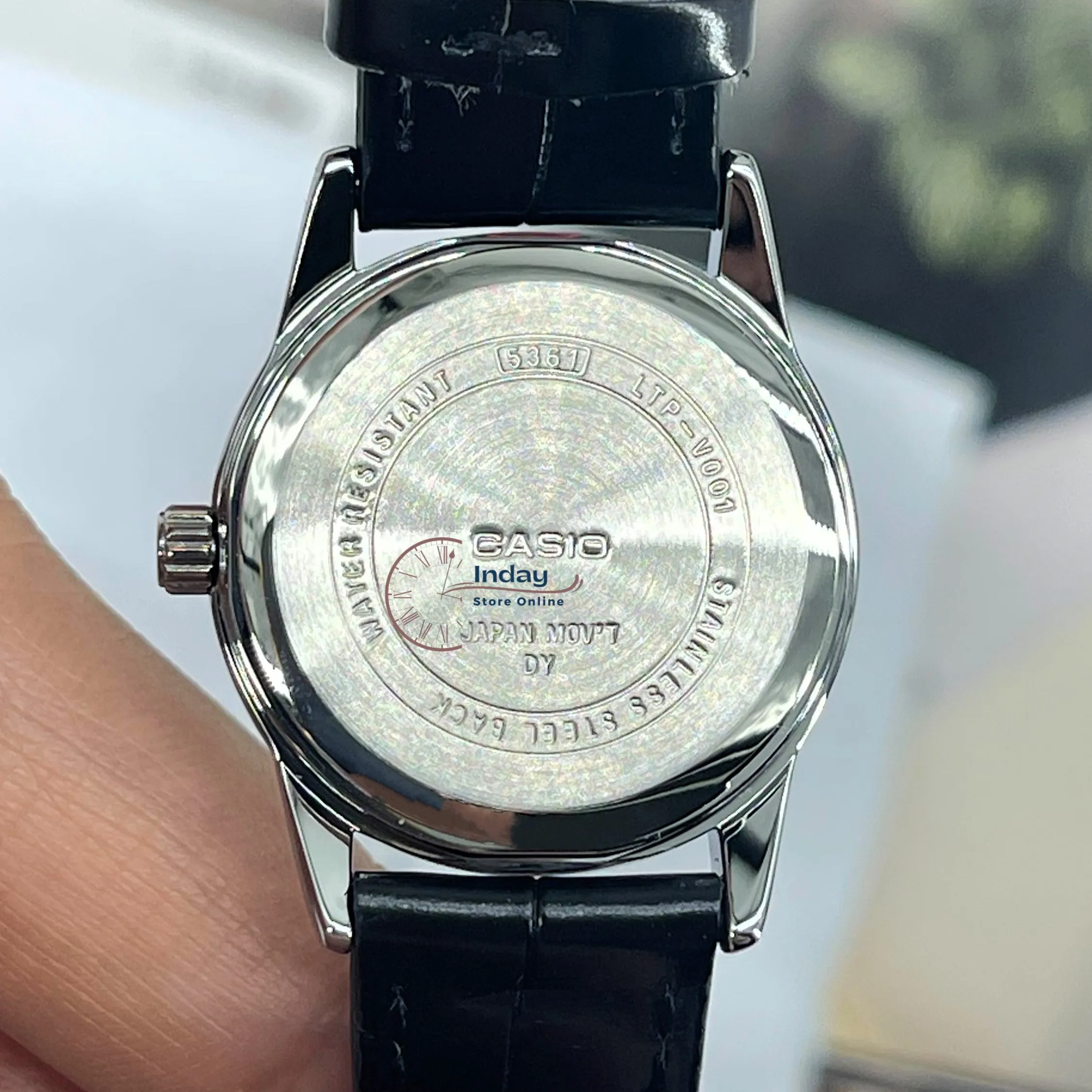 Casio Standard Women's Watch LTP-V001L-1B  Black Leather Strap