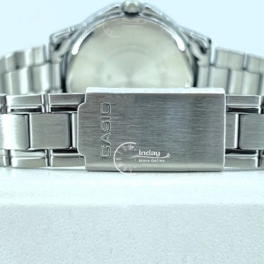 Casio Standard Women's Watch LTP-V004D-1B  Silver Plated Stainless Steel Strap