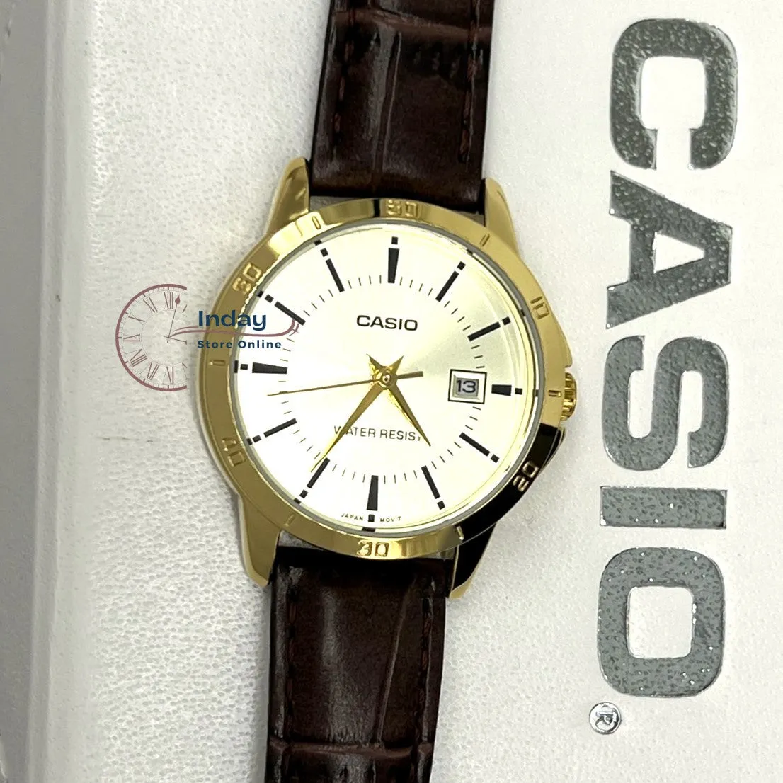 Casio Standard Women's Watch LTP-V004GL-9A Brown Leather Strap