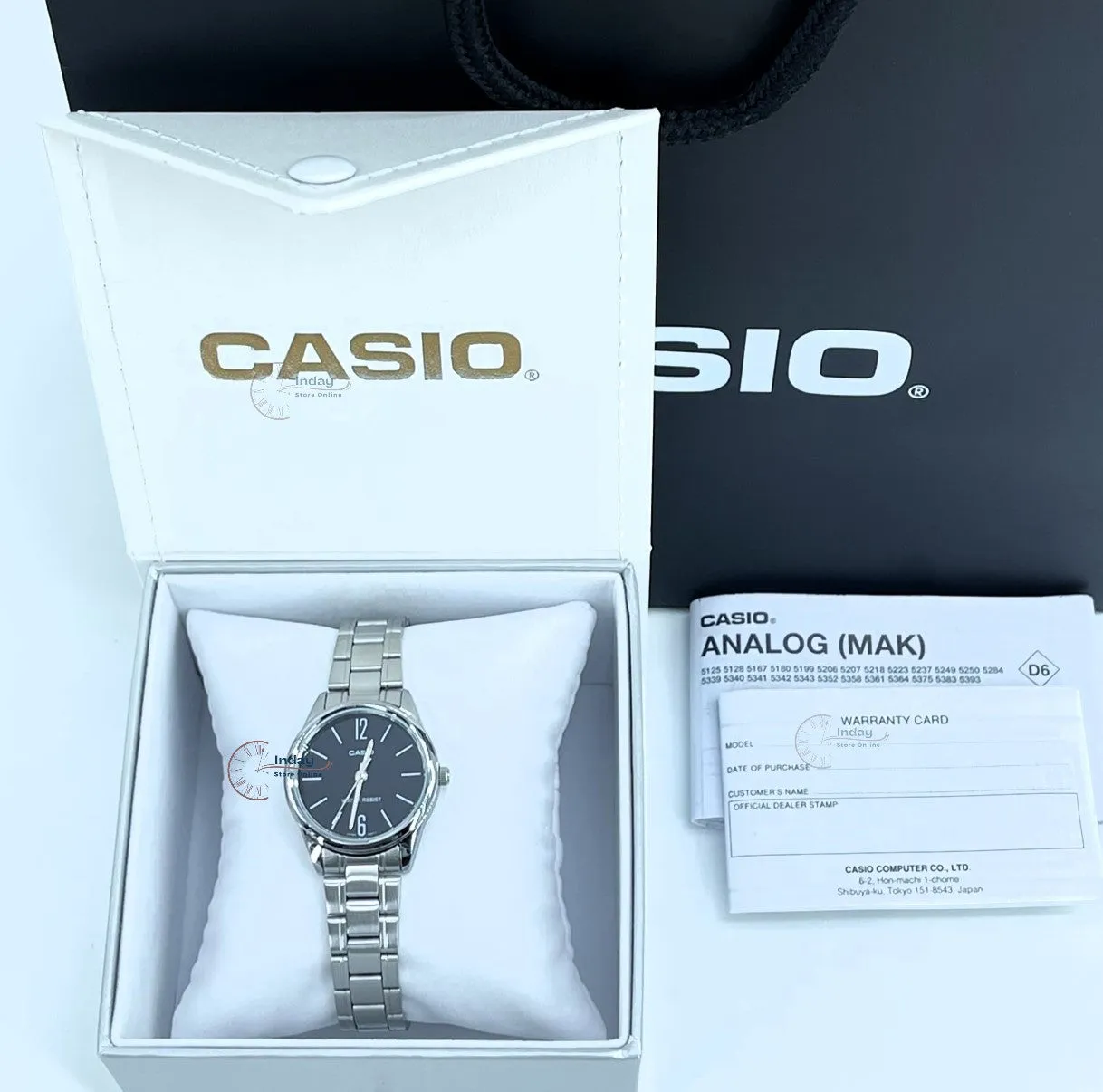 Casio Standard Women's Watch LTP-V005D-1B Silver Plated Stainless Steel Strap