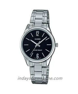 Casio Standard Women's Watch LTP-V005D-1B Silver Plated Stainless Steel Strap