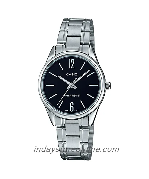 Casio Standard Women's Watch LTP-V005D-1B Silver Plated Stainless Steel Strap