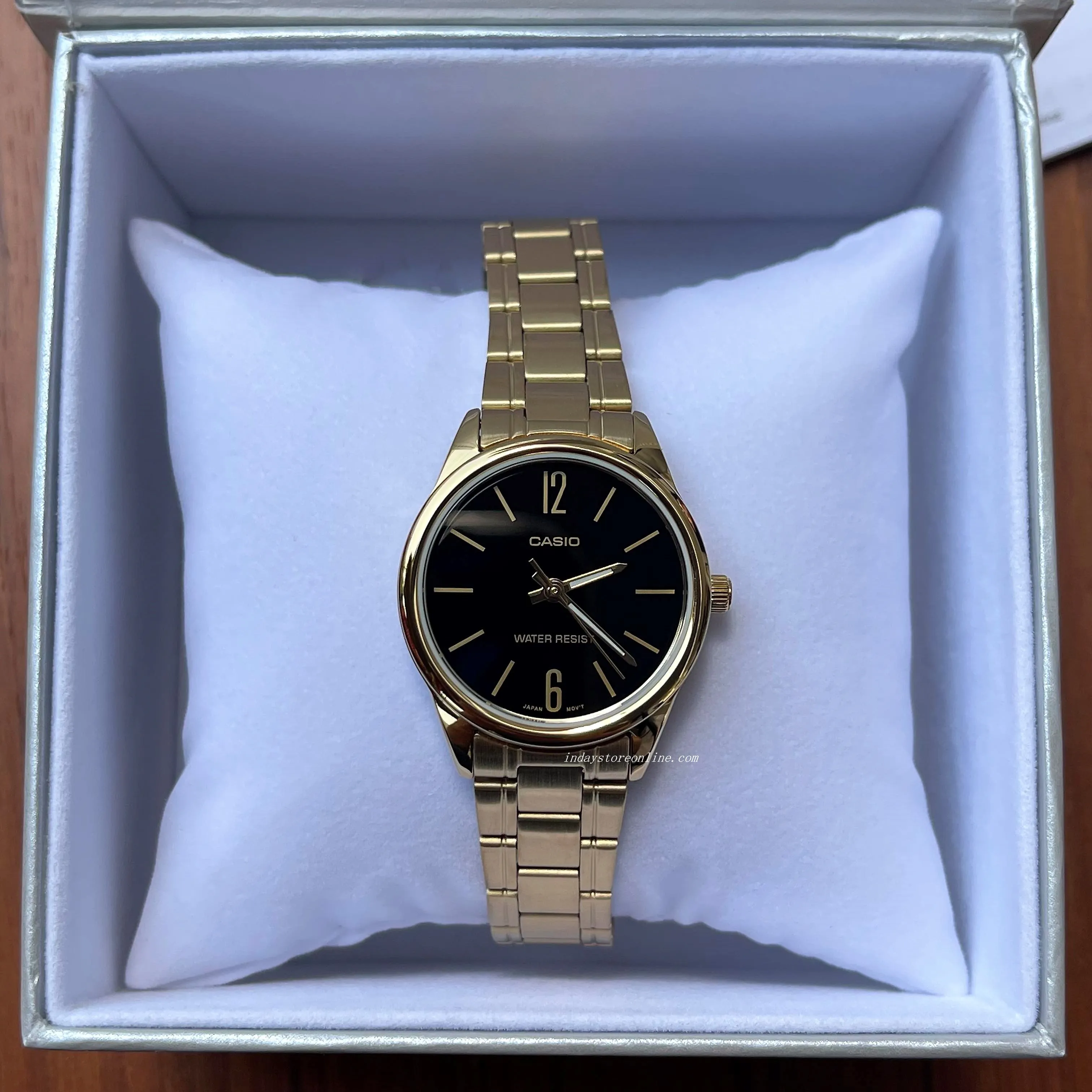 Casio Standard Women's Watch LTP-V005G-1B Gold ion Plated Stainless Steel Band Mineral Glass