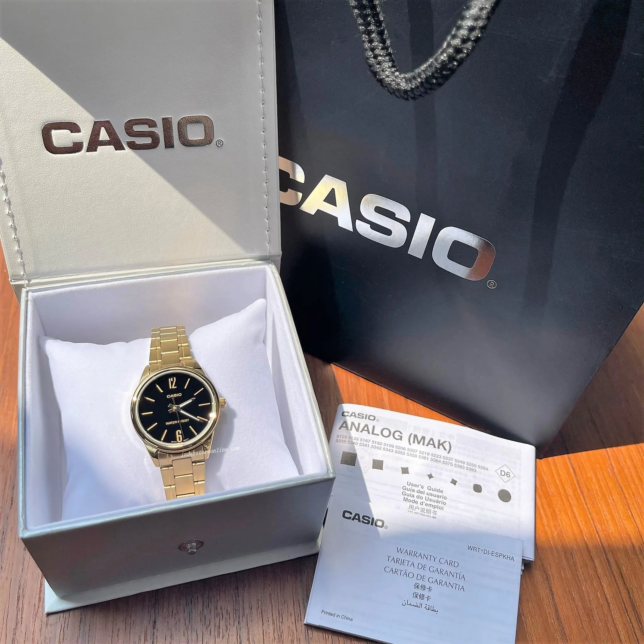 Casio Standard Women's Watch LTP-V005G-1B Gold ion Plated Stainless Steel Band Mineral Glass