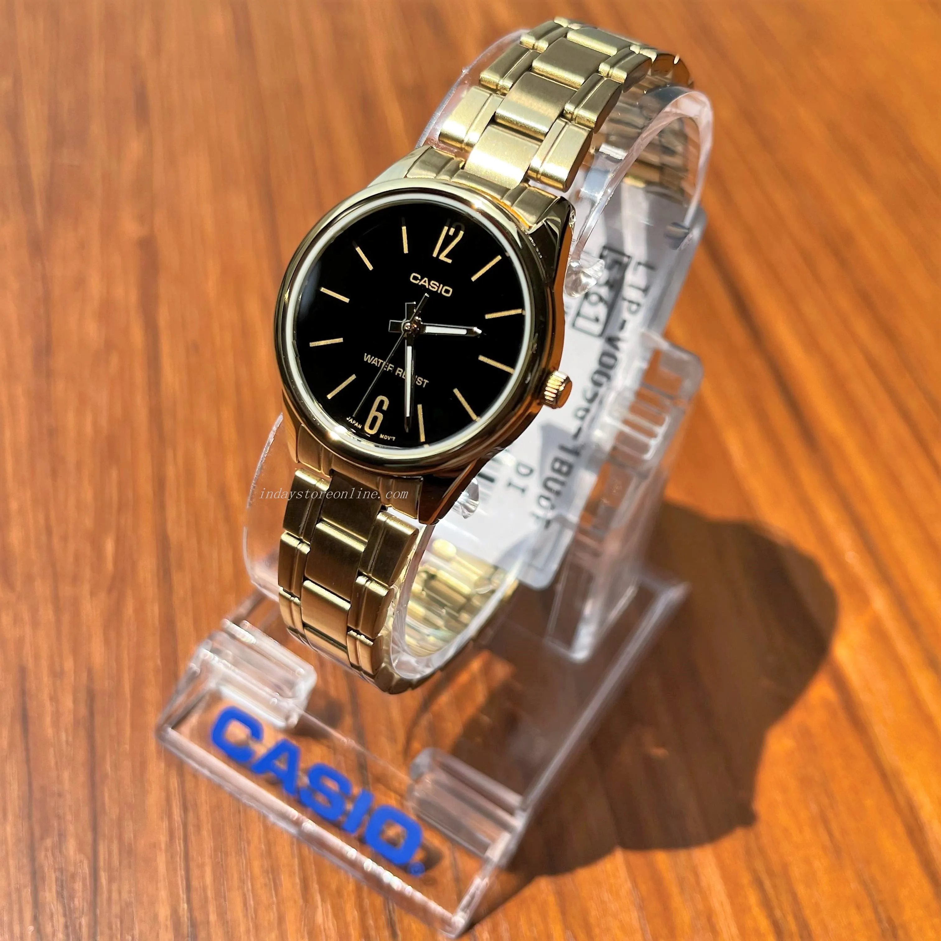 Casio Standard Women's Watch LTP-V005G-1B Gold ion Plated Stainless Steel Band Mineral Glass
