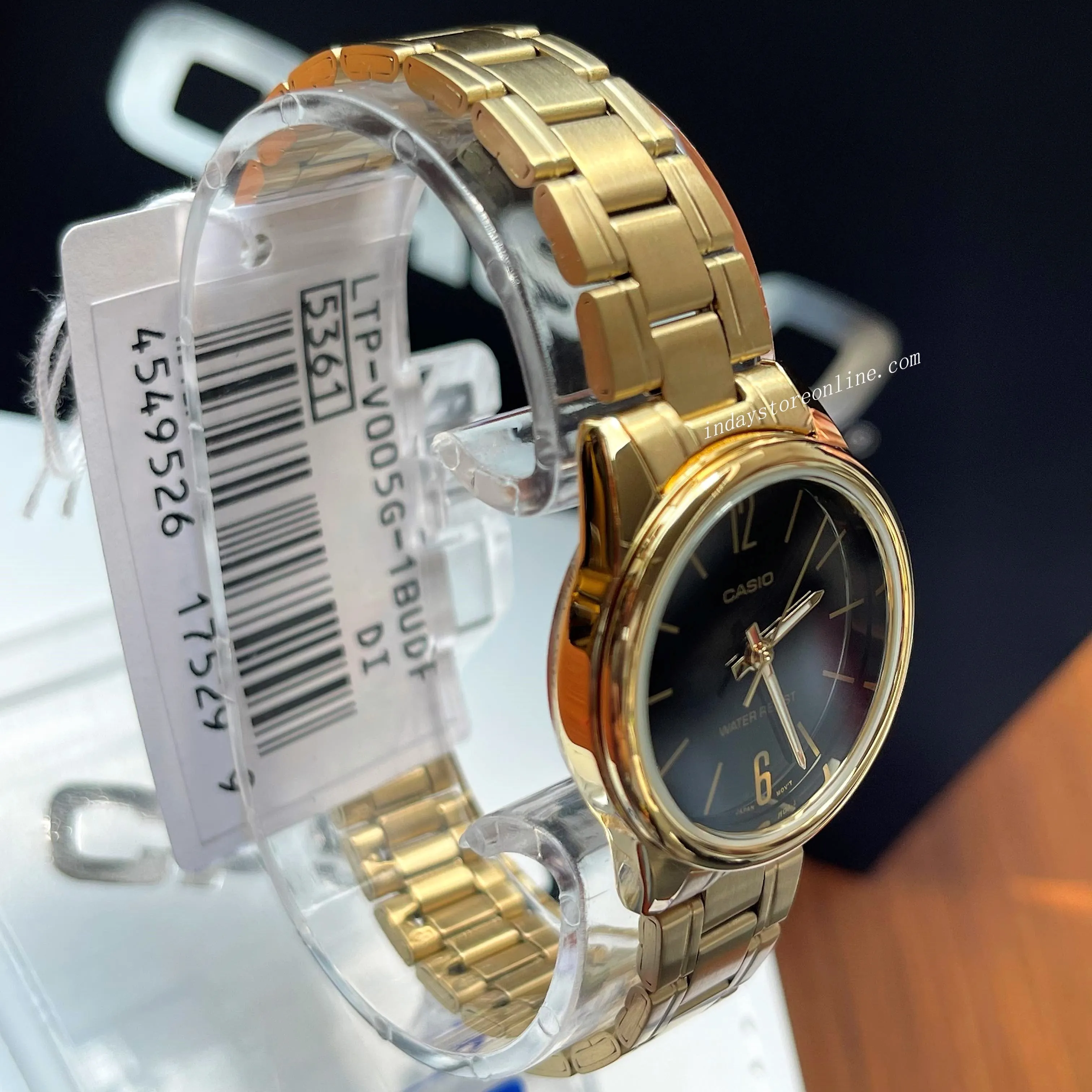 Casio Standard Women's Watch LTP-V005G-1B Gold ion Plated Stainless Steel Band Mineral Glass