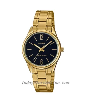 Casio Standard Women's Watch LTP-V005G-1B Gold ion Plated Stainless Steel Band Mineral Glass