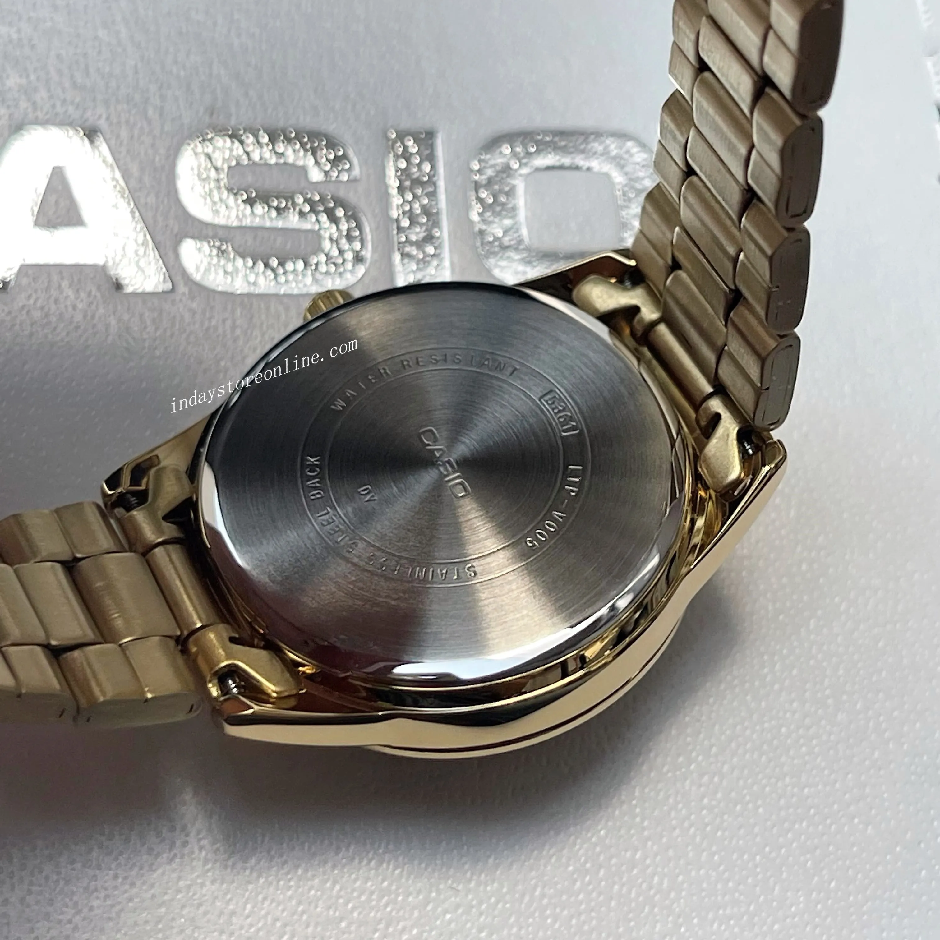 Casio Standard Women's Watch LTP-V005G-1B Gold ion Plated Stainless Steel Band Mineral Glass