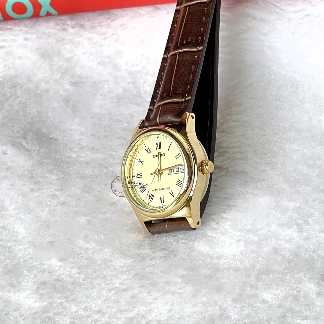 Casio Standard Women's Watch LTP-V006GL-9B  Brown Leather Strap Mineral Glass
