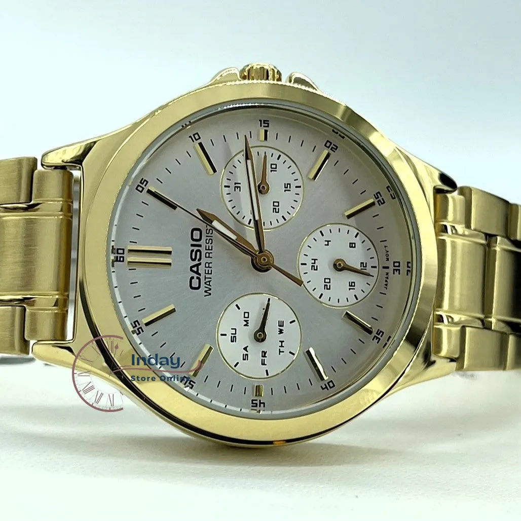Casio Standard Women's Watch LTP-V300G-7A Gold Plated Stainless Steel Strap