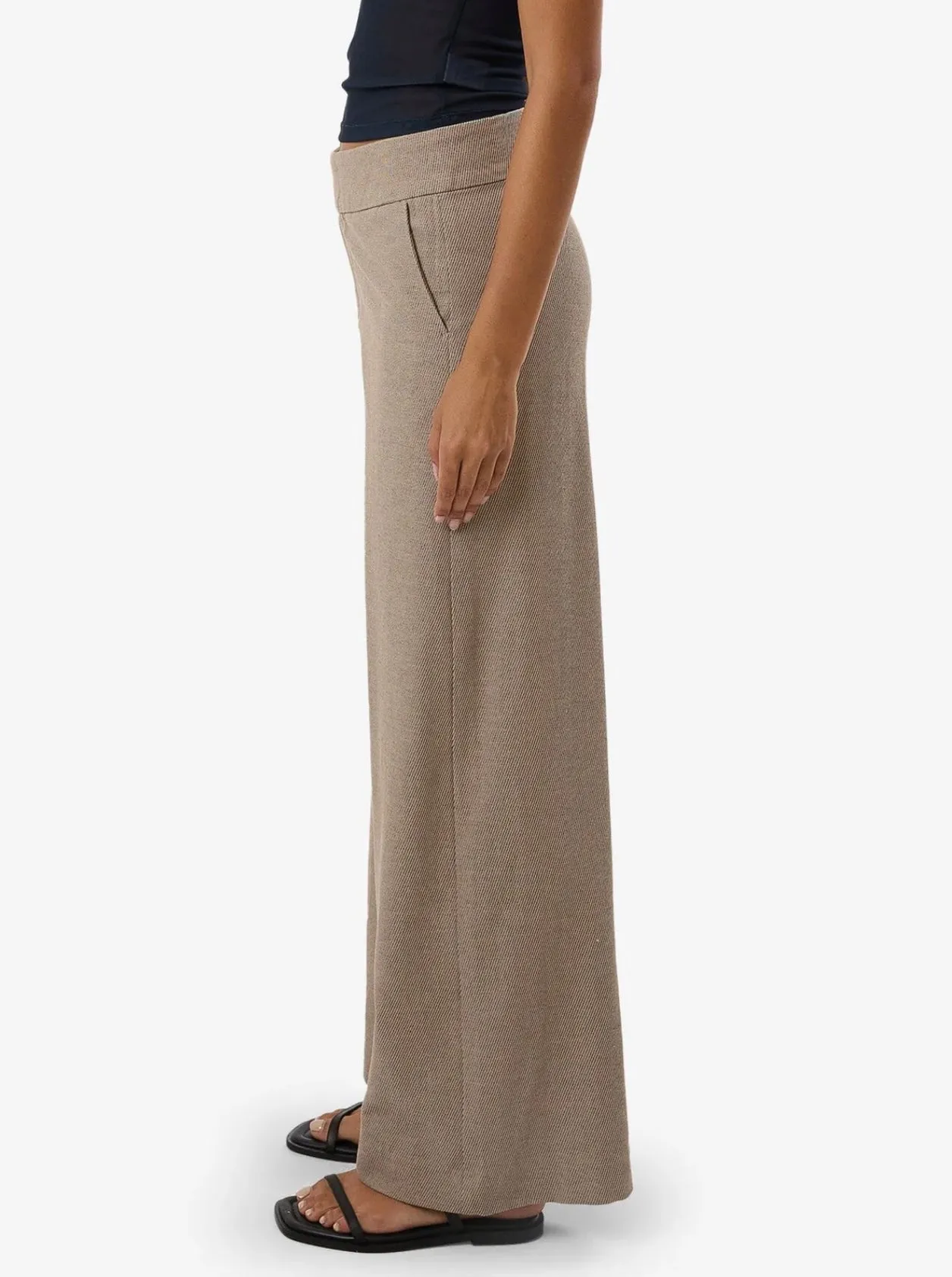 Christina Twill Suiting Trouser Tan Black