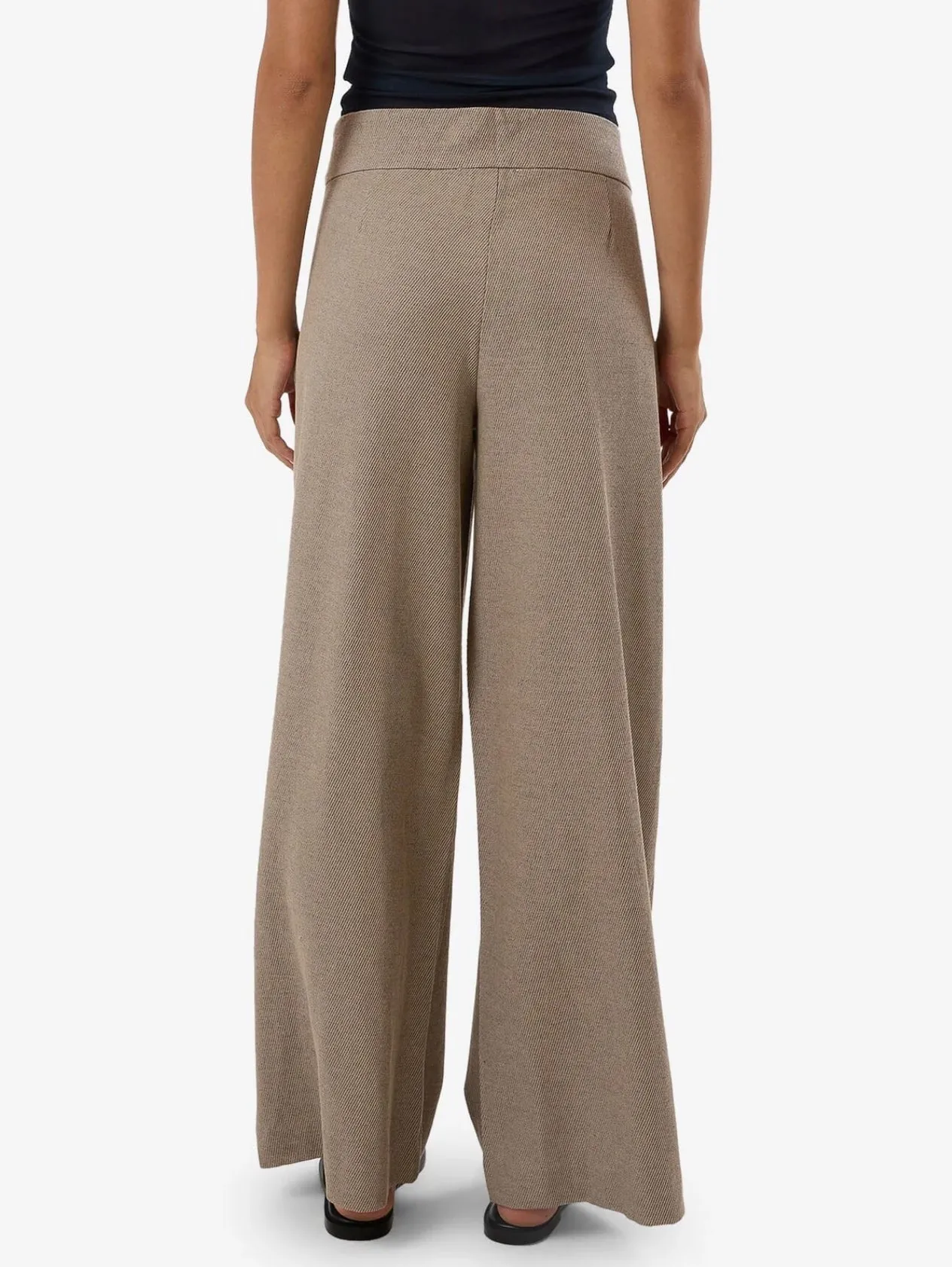 Christina Twill Suiting Trouser Tan Black