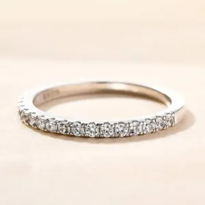 Classic Half Eternity Thin Women's Wedding Band