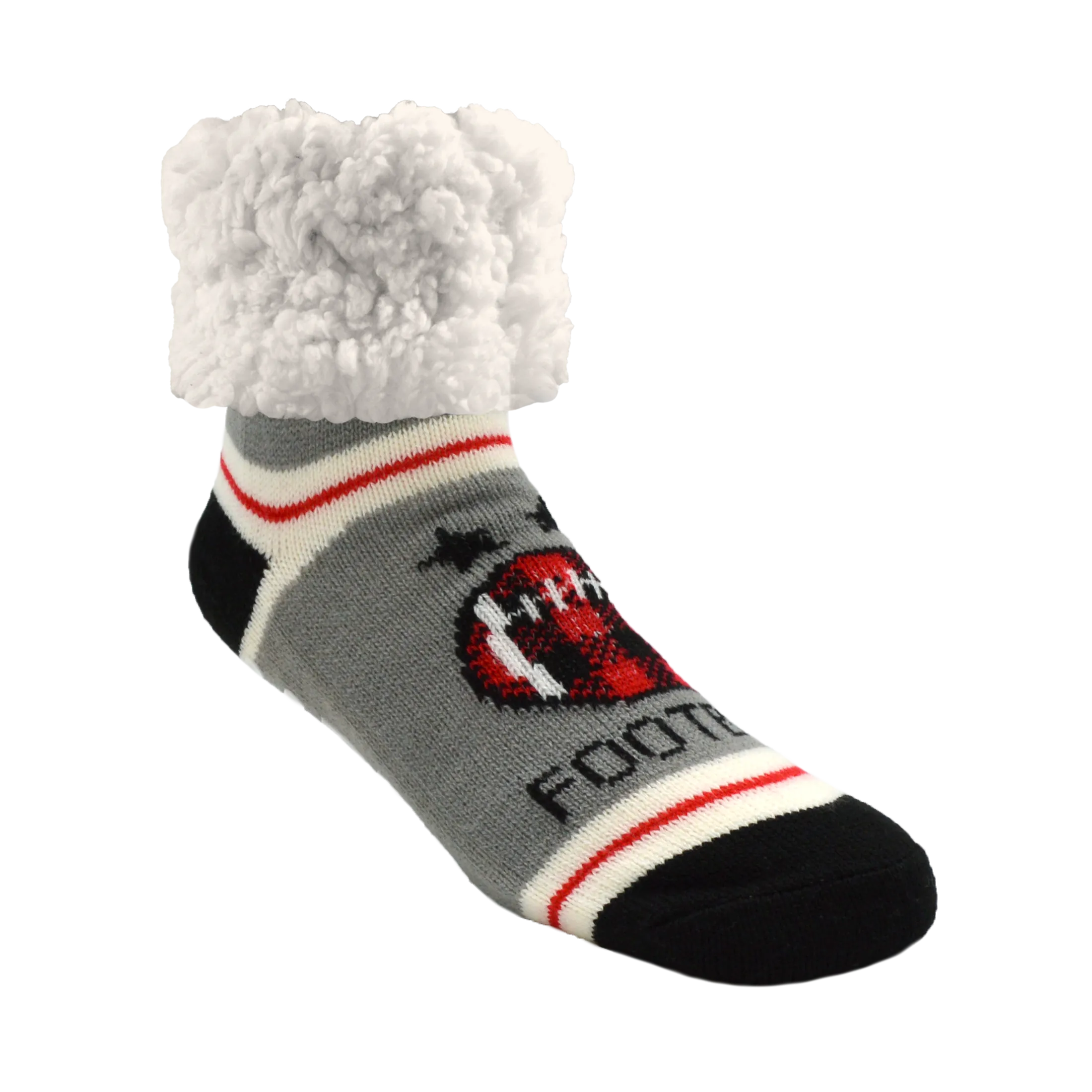 Classic Slipper Socks Large | Football Red