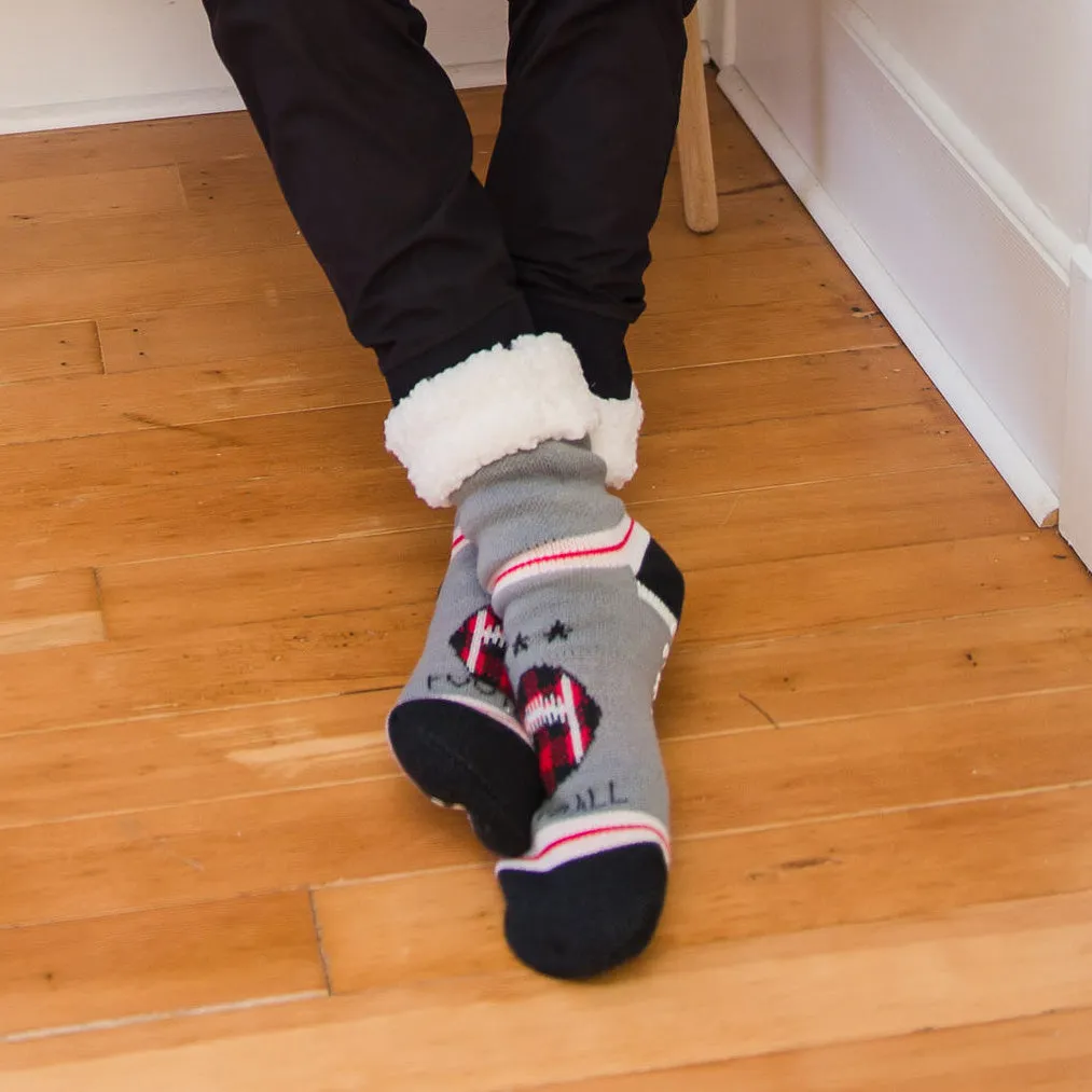 Classic Slipper Socks Large | Football Red