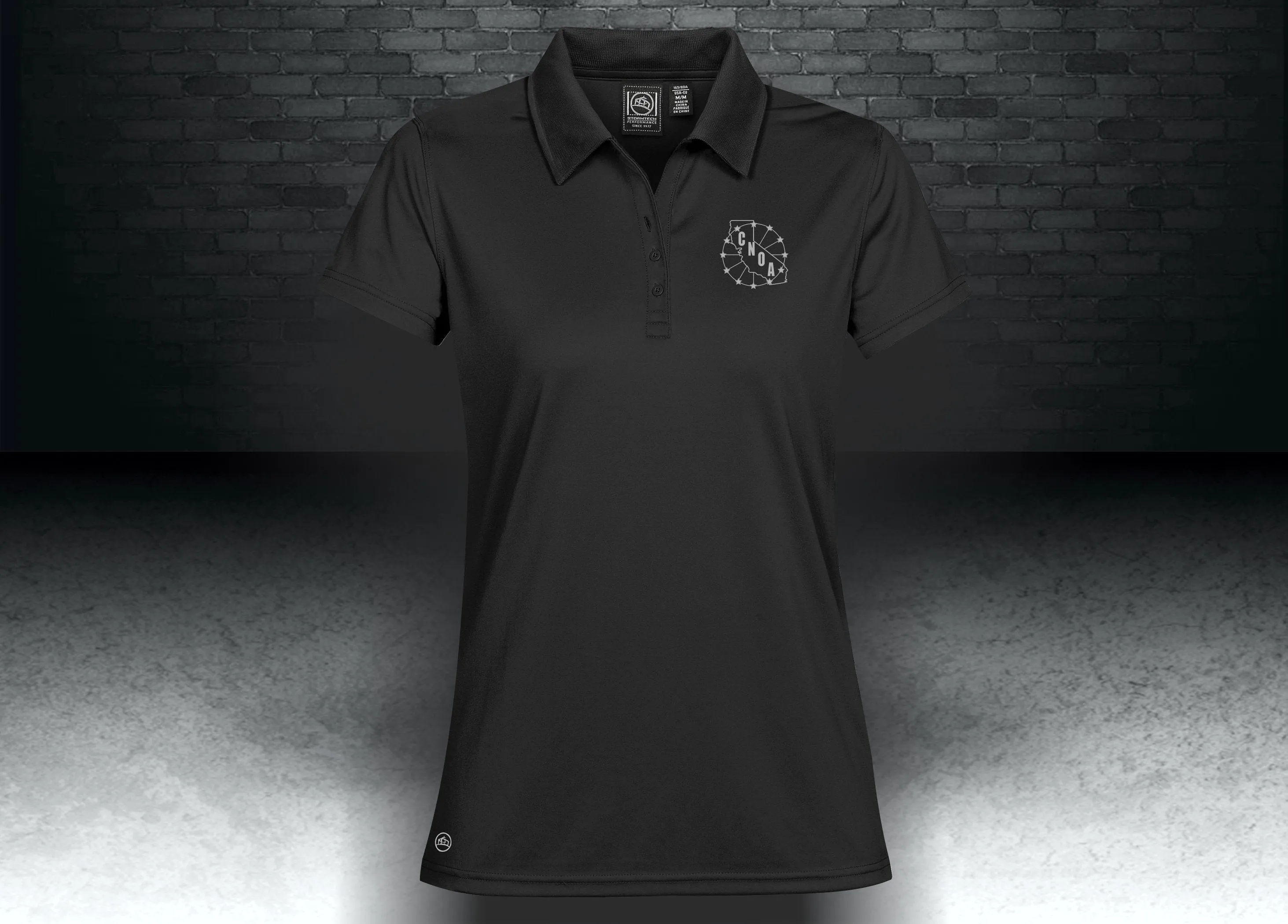 CNOA WOMEN'S ECLIPSE H2X-DRY® PIQUE POLO - BLACK
