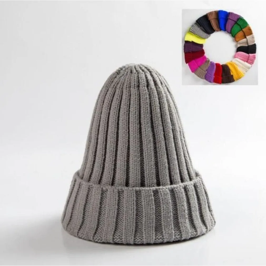 ContiNent 33 Unisex Hat Cotton Blends Solid Warm Soft HIP HOP Knitted Hats Men Winter Caps Women's Skullies Beanies For Girl