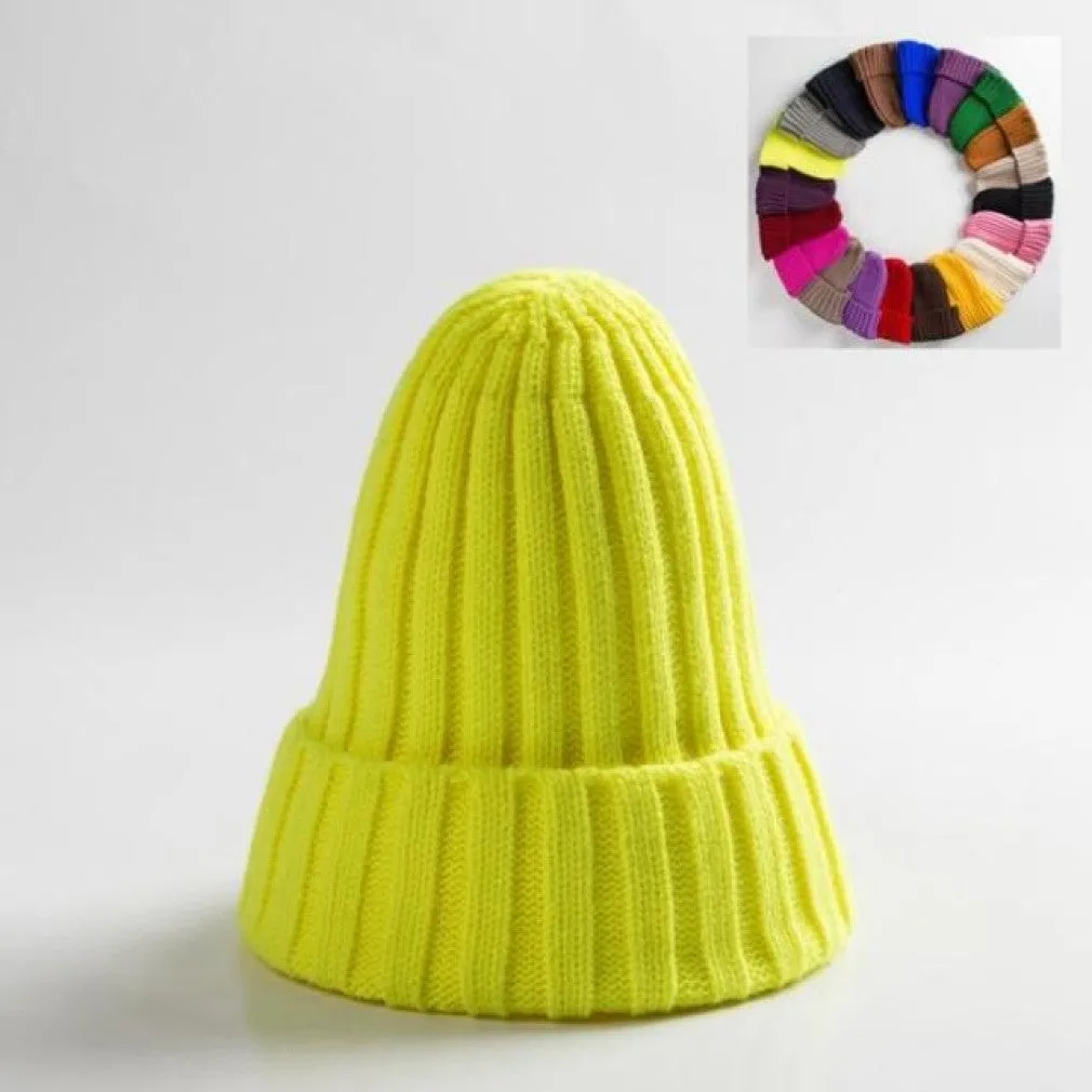 ContiNent 33 Unisex Hat Cotton Blends Solid Warm Soft HIP HOP Knitted Hats Men Winter Caps Women's Skullies Beanies For Girl