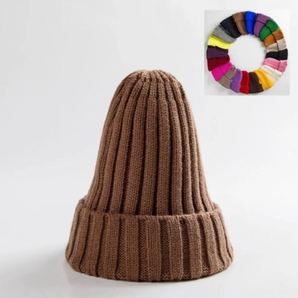 ContiNent 33 Unisex Hat Cotton Blends Solid Warm Soft HIP HOP Knitted Hats Men Winter Caps Women's Skullies Beanies For Girl