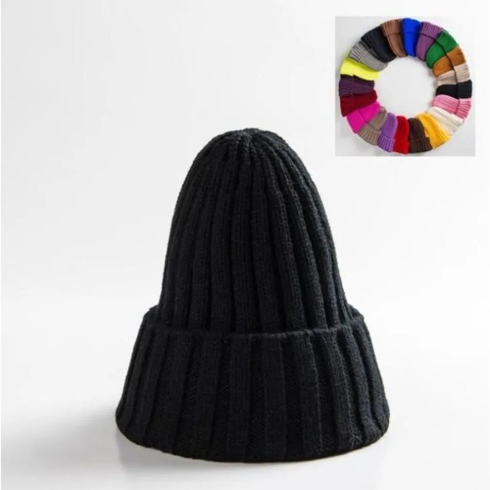 ContiNent 33 Unisex Hat Cotton Blends Solid Warm Soft HIP HOP Knitted Hats Men Winter Caps Women's Skullies Beanies For Girl