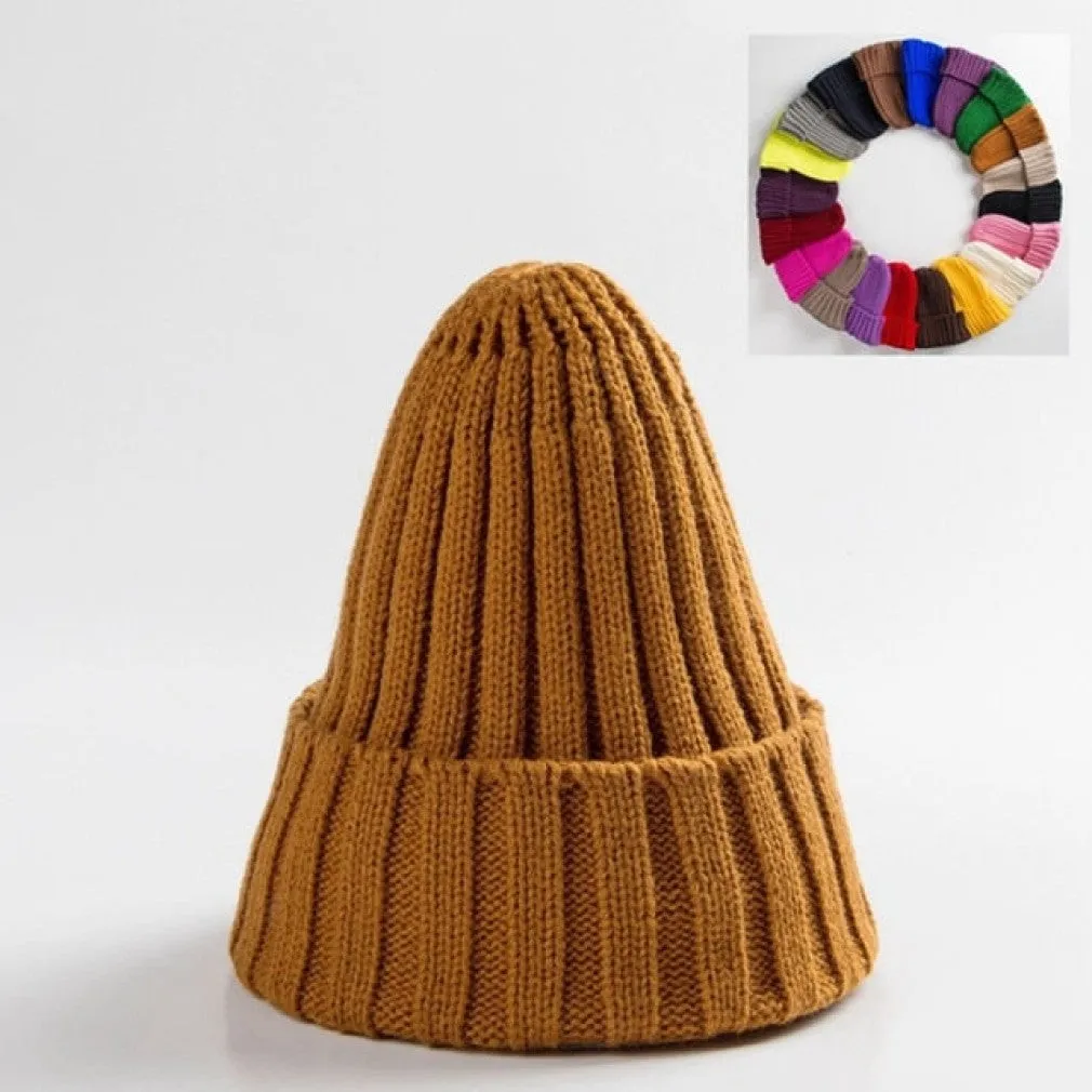 ContiNent 33 Unisex Hat Cotton Blends Solid Warm Soft HIP HOP Knitted Hats Men Winter Caps Women's Skullies Beanies For Girl