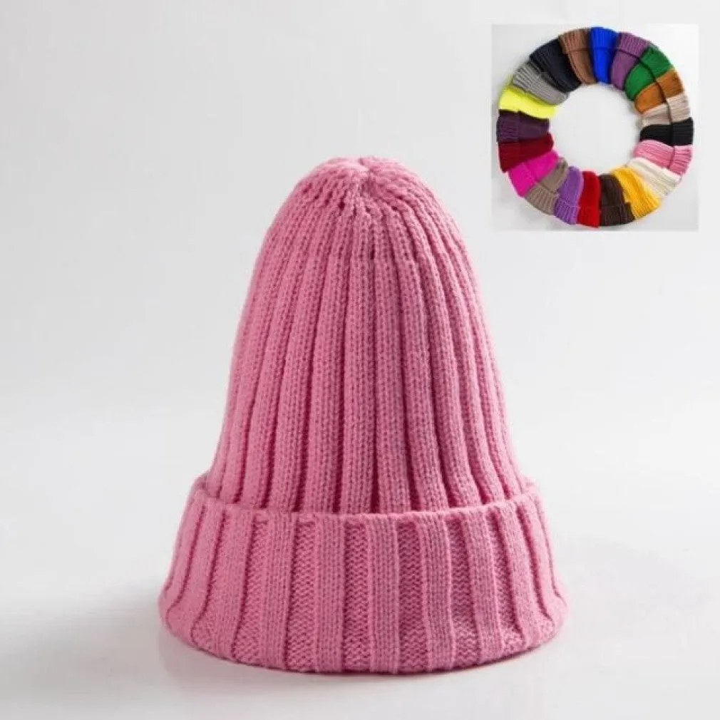 ContiNent 33 Unisex Hat Cotton Blends Solid Warm Soft HIP HOP Knitted Hats Men Winter Caps Women's Skullies Beanies For Girl