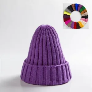 ContiNent 33 Unisex Hat Cotton Blends Solid Warm Soft HIP HOP Knitted Hats Men Winter Caps Women's Skullies Beanies For Girl