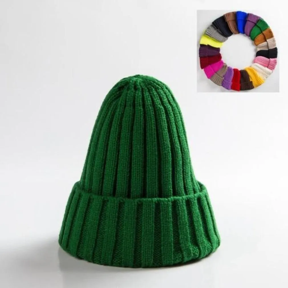 ContiNent 33 Unisex Hat Cotton Blends Solid Warm Soft HIP HOP Knitted Hats Men Winter Caps Women's Skullies Beanies For Girl