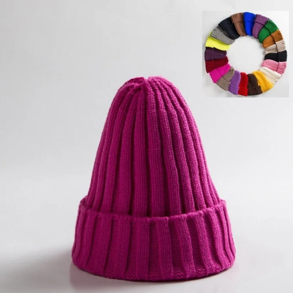 ContiNent 33 Unisex Hat Cotton Blends Solid Warm Soft HIP HOP Knitted Hats Men Winter Caps Women's Skullies Beanies For Girl
